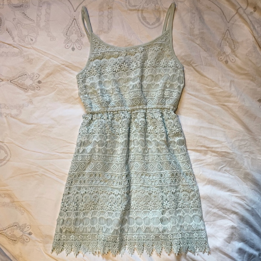 Pale blue lacey Divided dress👗